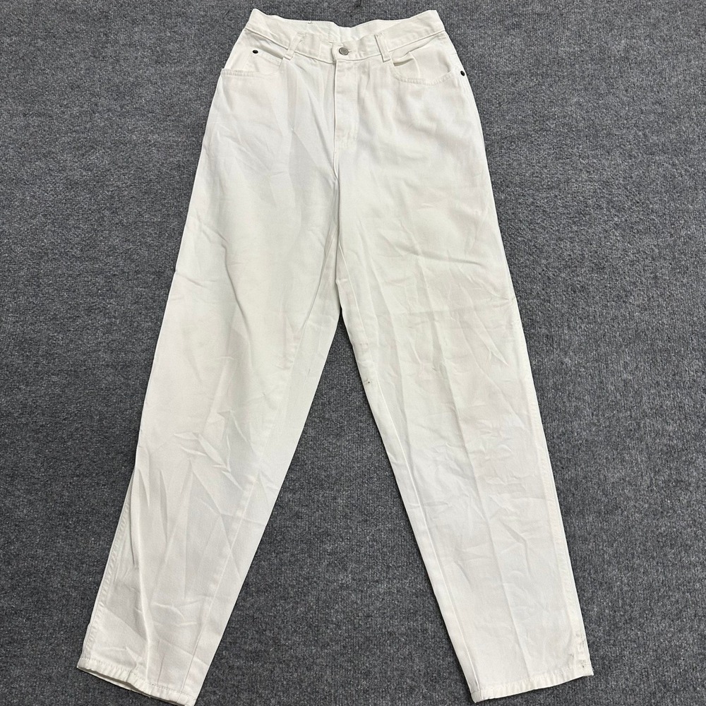 Gitano Jeans Womens Size 25 White Denim High Waisted Straight Leg Vintage Pants